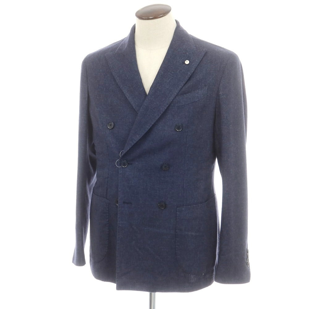 【中古】エルビーエム1911 L.B.M.1911 ウールポリエステル ダブル6B カジュアルジャケット ネイビー【 50 】【 状態ランクB 】【 メンズ 】