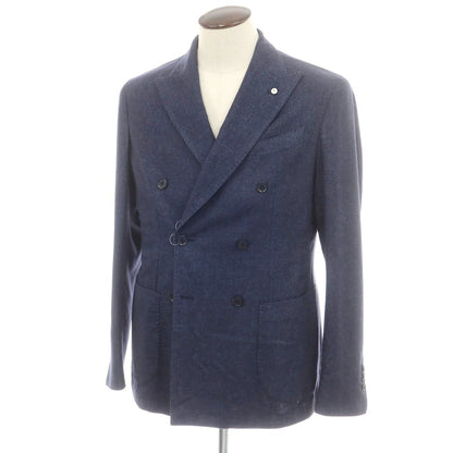 【中古】エルビーエム1911 L.B.M.1911 ウールポリエステル ダブル6B カジュアルジャケット ネイビー【 50 】【 状態ランクB 】【 メンズ 】