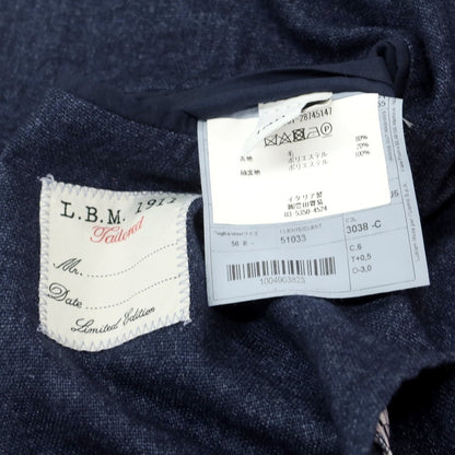 【中古】エルビーエム1911 L.B.M.1911 ウールポリエステル ダブル6B カジュアルジャケット ネイビー【 50 】【 状態ランクB 】【 メンズ 】