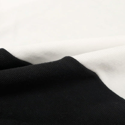 【中古】モンクレール MONCLER コットン クルーネック 半袖Ｔシャツ ホワイトxブラック【 L 】【 状態ランクB 】【 メンズ 】