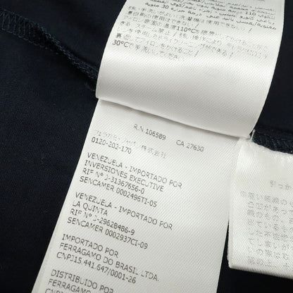 【中古】サルヴァトーレフェラガモ Salvatore Ferragamo コットン クルーネック 半袖Ｔシャツ ネイビー【 M 】【 状態ランクB 】【 メンズ 】