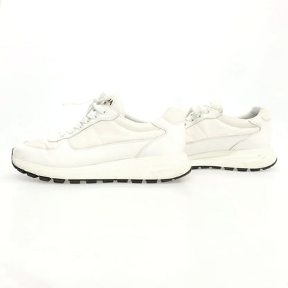 【中古】プラダ PRADA レザー ナイロン スニーカー ホワイト【 8 】【 状態ランクC 】【 メンズ 】
