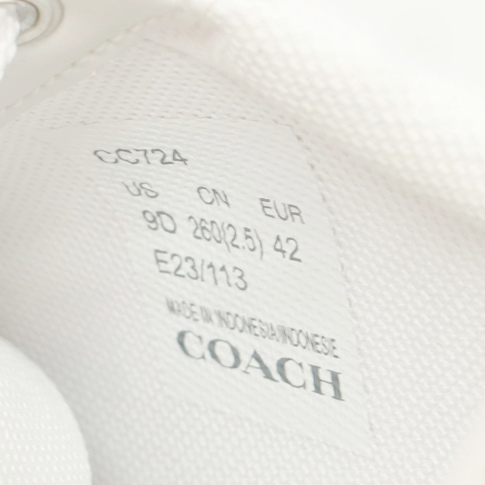【中古】コーチ COACH レザー スニーカー ホワイト【 42 】【 状態ランクB 】【 メンズ 】