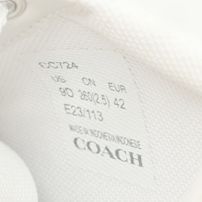 【中古】コーチ COACH レザー スニーカー ホワイト【 42 】【 状態ランクB 】【 メンズ 】