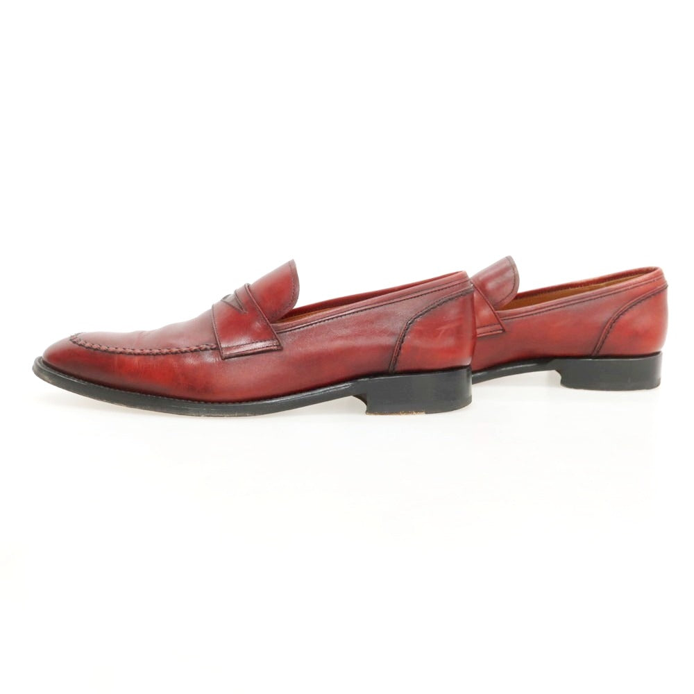 【中古】コードウェイナー Cordwainer Uチップ コインローファー ダークレッド【 40 1/2 】【 状態ランクC 】【 メンズ 】