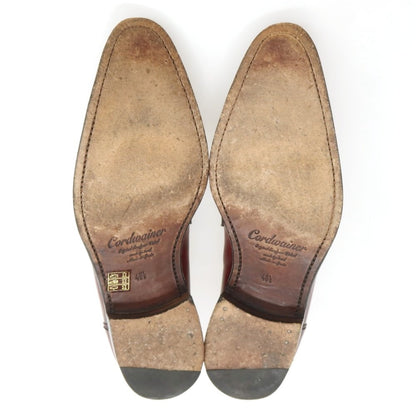 【中古】コードウェイナー Cordwainer Uチップ コインローファー ダークレッド【 40 1/2 】【 状態ランクC 】【 メンズ 】