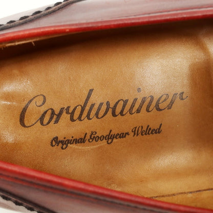 【中古】コードウェイナー Cordwainer Uチップ コインローファー ダークレッド【 40 1/2 】【 状態ランクC 】【 メンズ 】