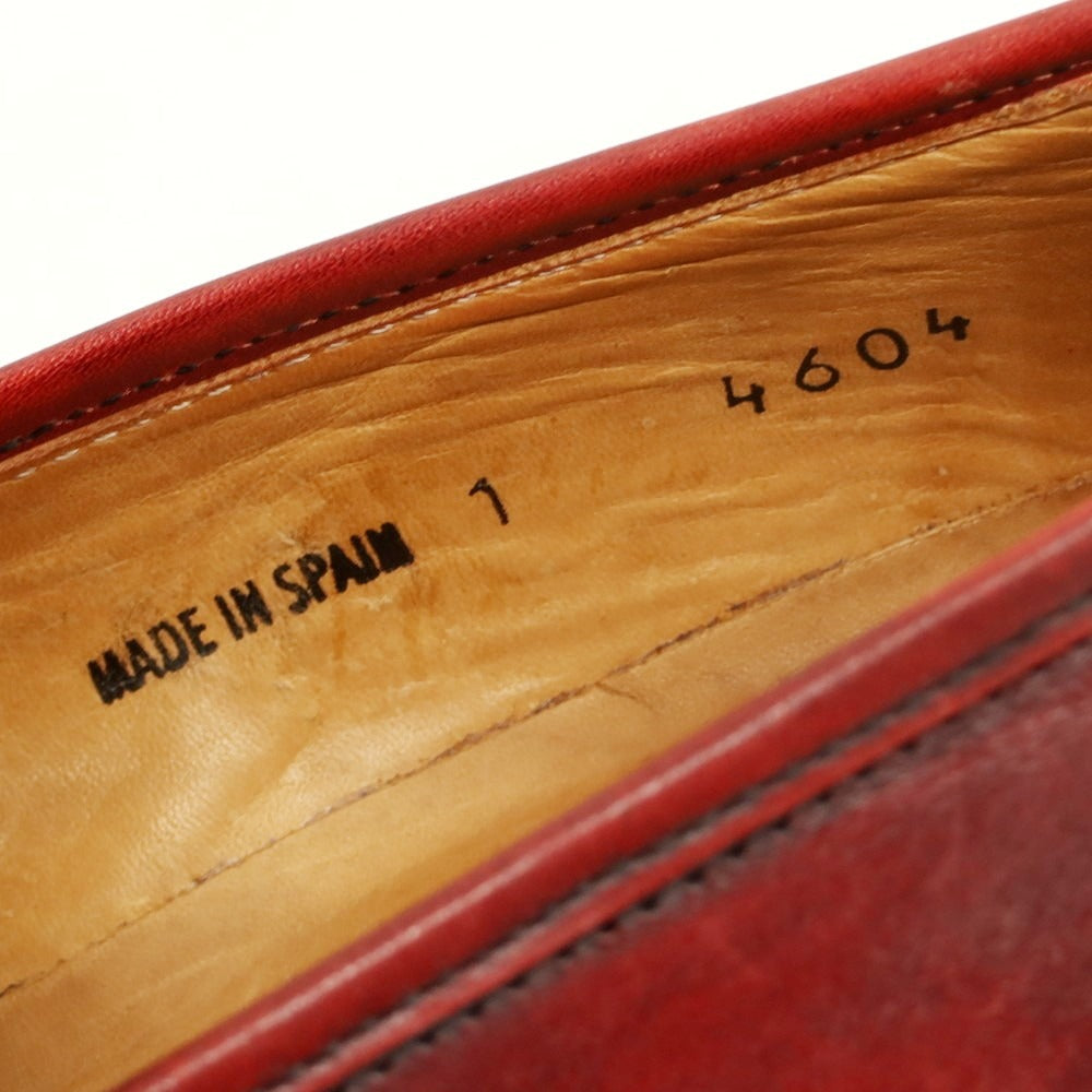 【中古】コードウェイナー Cordwainer Uチップ コインローファー ダークレッド【 40 1/2 】【 状態ランクC 】【 メンズ 】[DPD]