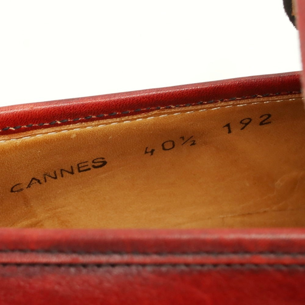 【中古】コードウェイナー Cordwainer Uチップ コインローファー ダークレッド【 40 1/2 】【 状態ランクC 】【 メンズ 】[DPD]