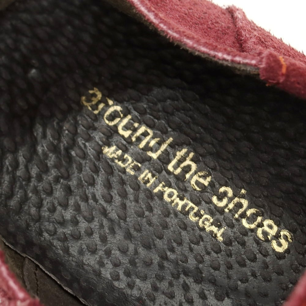 【中古】アラウンド ザ シューズ around the shoes パンチングスエード ローファー ワインレッド【 41 】【 状態ランクC 】【 メンズ 】