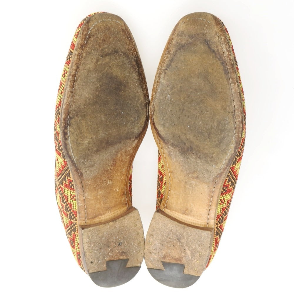 【中古】プレミアータ PREMIATA 化学繊維 ローファー ブラウンxレッド系【サイズ7】【 状態ランクC 】【 メンズ 】[EPD]