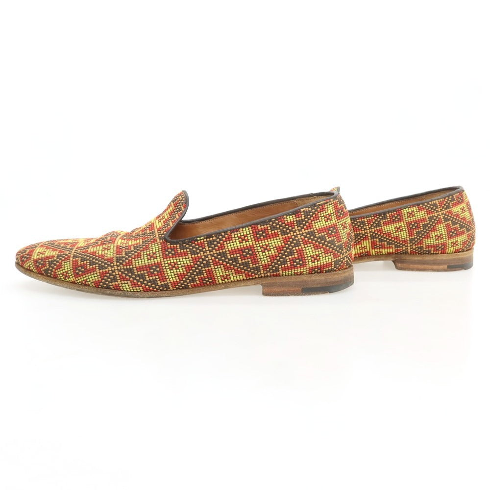 【中古】プレミアータ PREMIATA 化学繊維 ローファー ブラウンxレッド系【サイズ7】【 状態ランクC 】【 メンズ 】[EPD]
