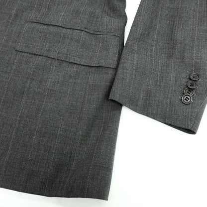 【中古】キートン Kiton ウール ストライプ テーラードジャケット グレー【 44 】【 状態ランクC 】【 メンズ 】