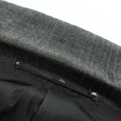 【中古】キートン Kiton ウール ストライプ テーラードジャケット グレー【 44 】【 状態ランクC 】【 メンズ 】