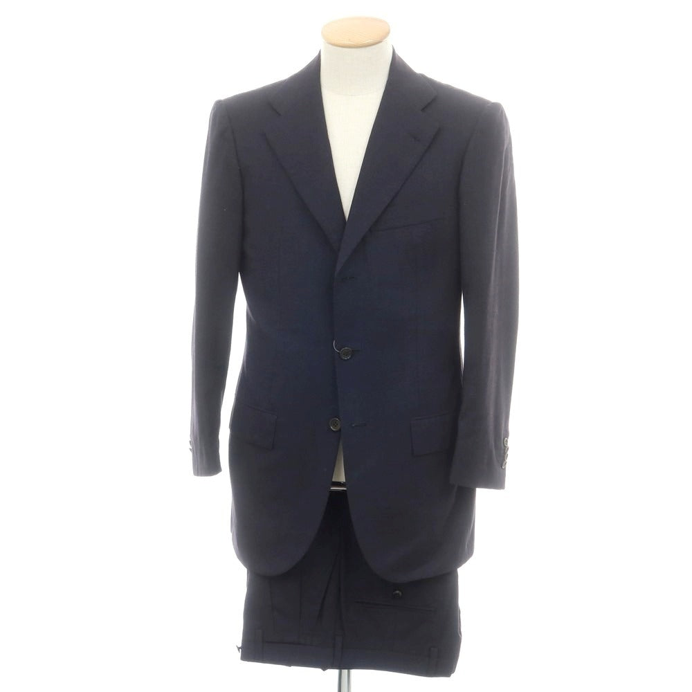 【中古】キートン Kiton DIAMANTE BLU SUPER150’sウール 3つボタンスーツ ネイビー【 44 】【 状態ランクD 】【 メンズ 】
