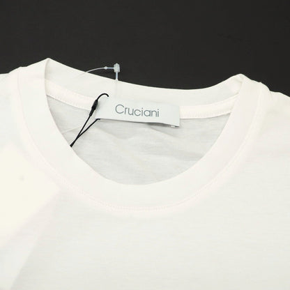 【中古】【未使用】クルチアーニ CRUCIANI ストレッチ コットン クルーネック 半袖Ｔシャツ ホワイト【 48 】【 状態ランクS 】【 メンズ 】