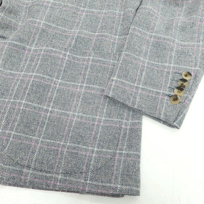 【中古】ルカ ベルディッキオ LUCA VERDICCHIO コットン チェック テーラードジャケット ネイビー系【 46 】【 状態ランクB 】【 メンズ 】