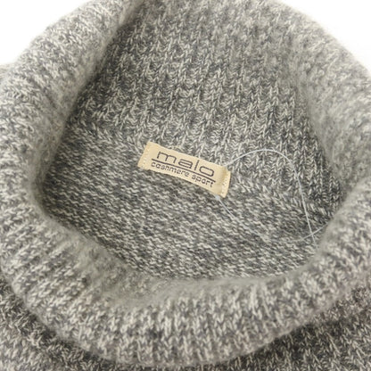 【中古】マーロ Malo カシミヤ タートルネック プルオーバーニット グレー系【 50 】【 状態ランクC 】【 メンズ 】