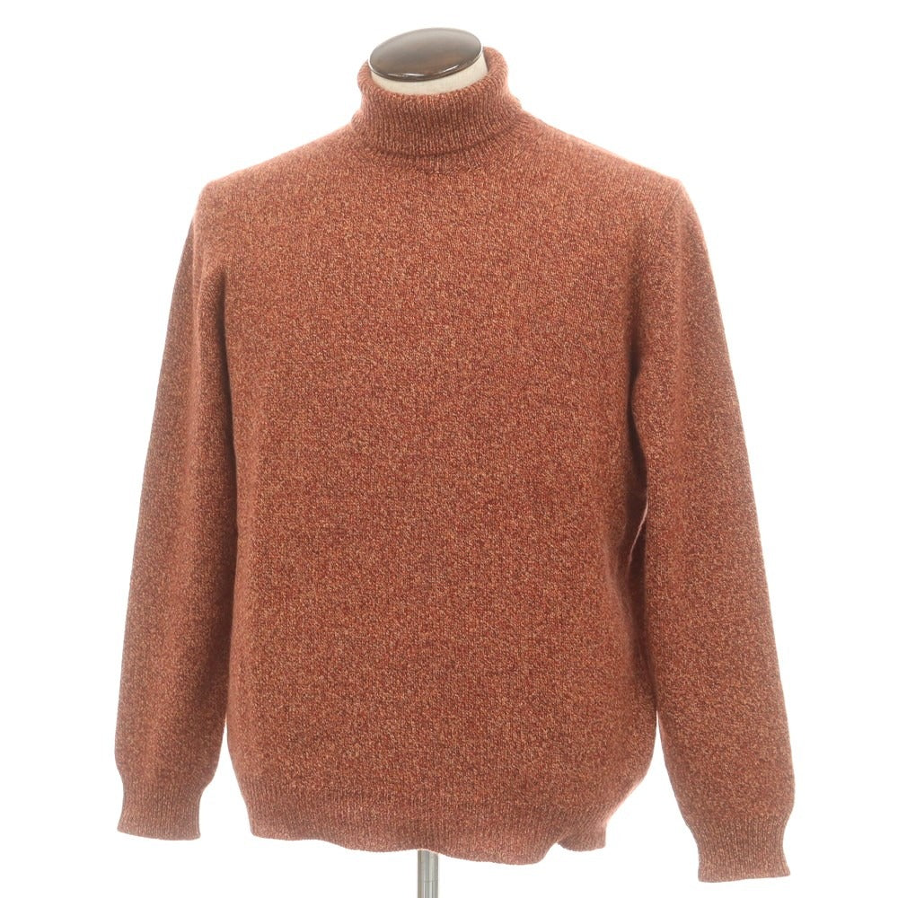 【中古】マーロ Malo カシミヤ タートルネック プルオーバーニット オレンジレッド系【 52 】【 状態ランクB 】【 メンズ 】