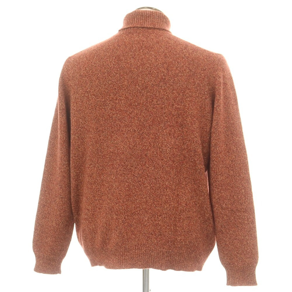 【中古】マーロ Malo カシミヤ タートルネック プルオーバーニット オレンジレッド系【 52 】【 状態ランクB 】【 メンズ 】