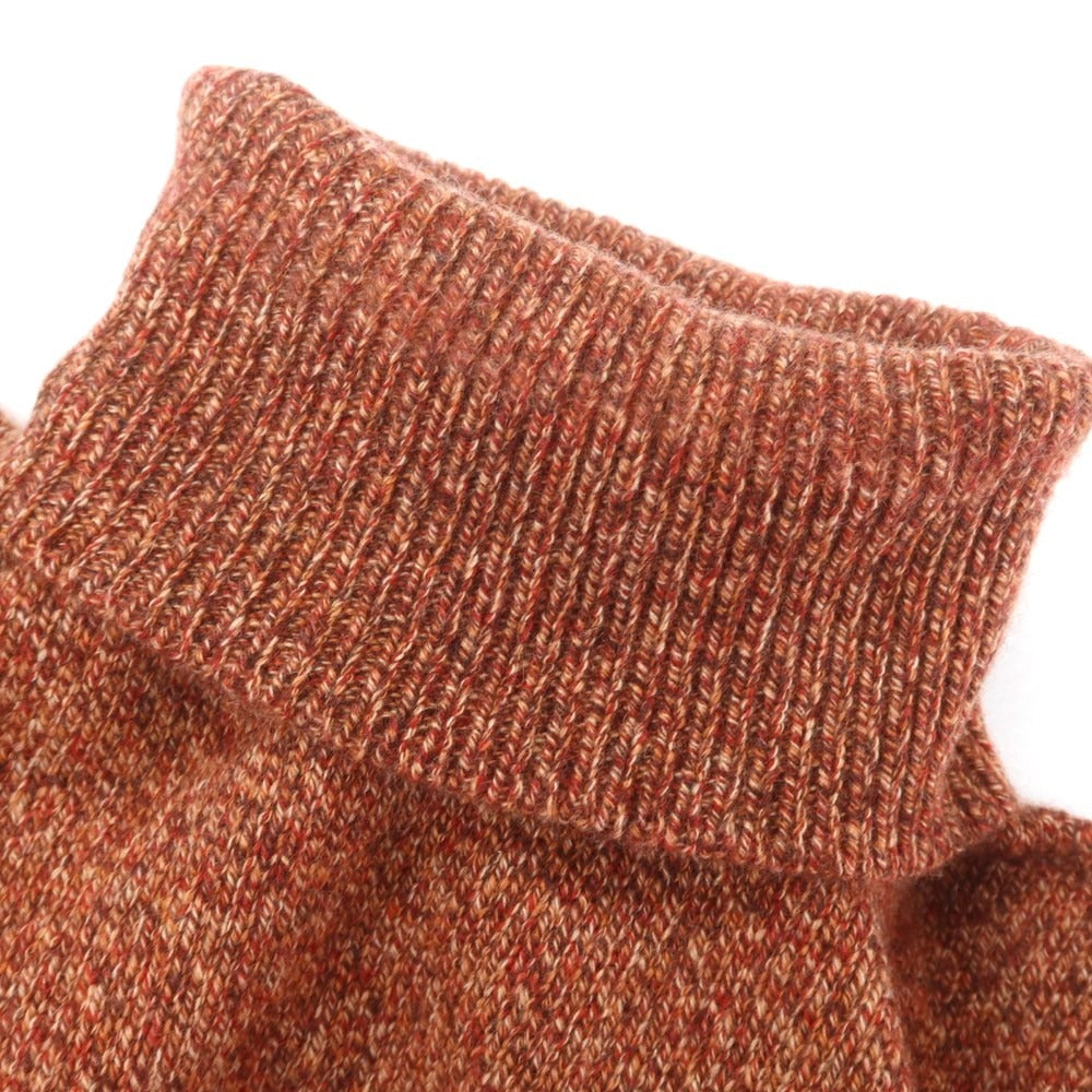 【中古】マーロ Malo カシミヤ タートルネック プルオーバーニット オレンジレッド系【 52 】【 状態ランクB 】【 メンズ 】