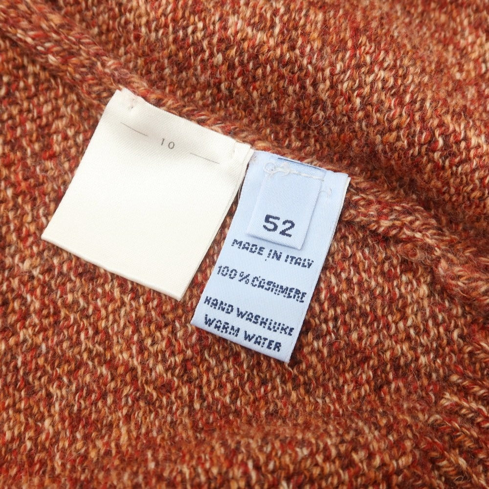 【中古】マーロ Malo カシミヤ タートルネック プルオーバーニット オレンジレッド系【 52 】【 状態ランクB 】【 メンズ 】