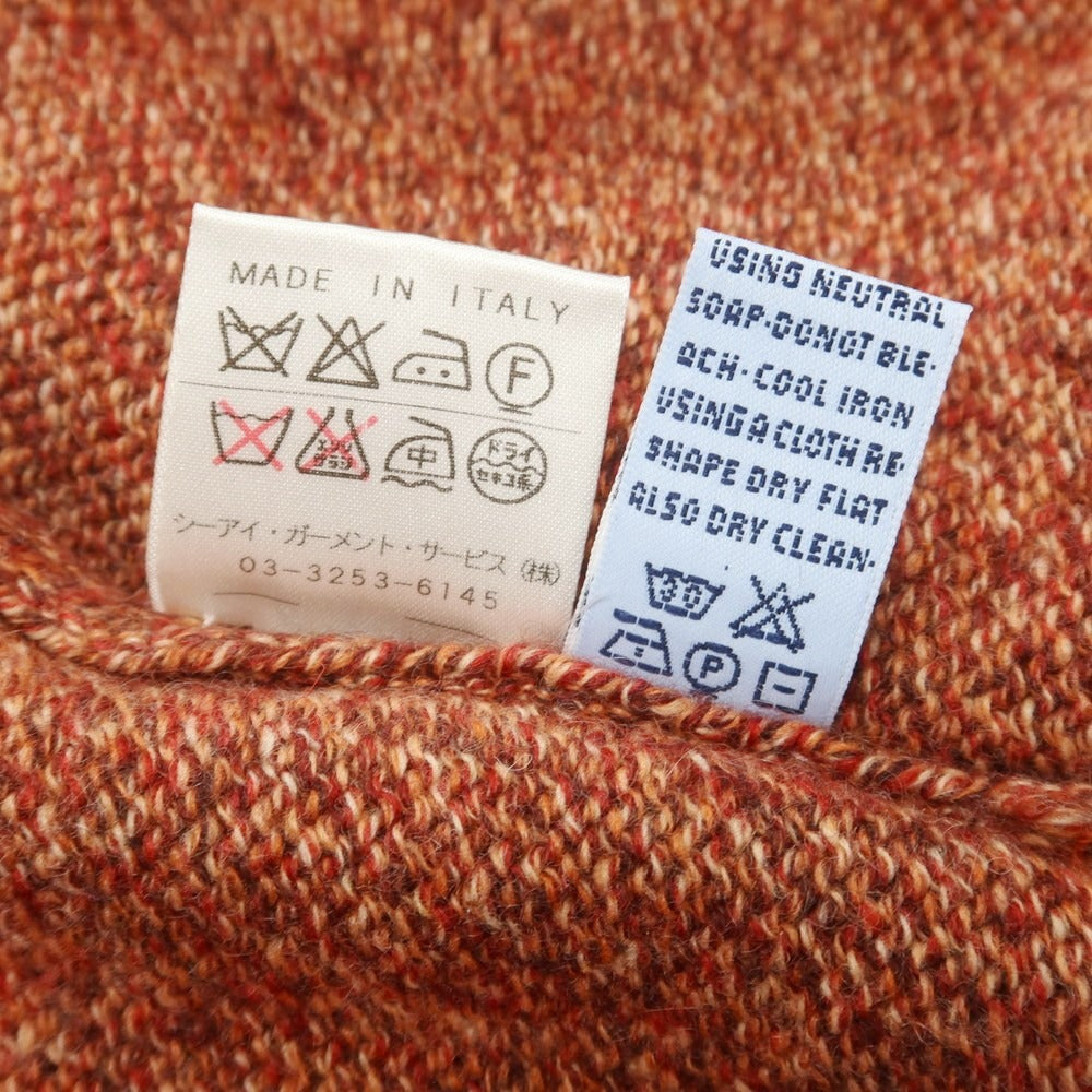 【中古】マーロ Malo カシミヤ タートルネック プルオーバーニット オレンジレッド系【 52 】【 状態ランクB 】【 メンズ 】