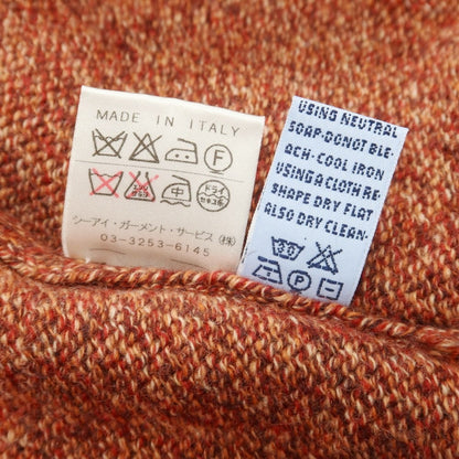 【中古】マーロ Malo カシミヤ タートルネック プルオーバーニット オレンジレッド系【 52 】【 状態ランクB 】【 メンズ 】