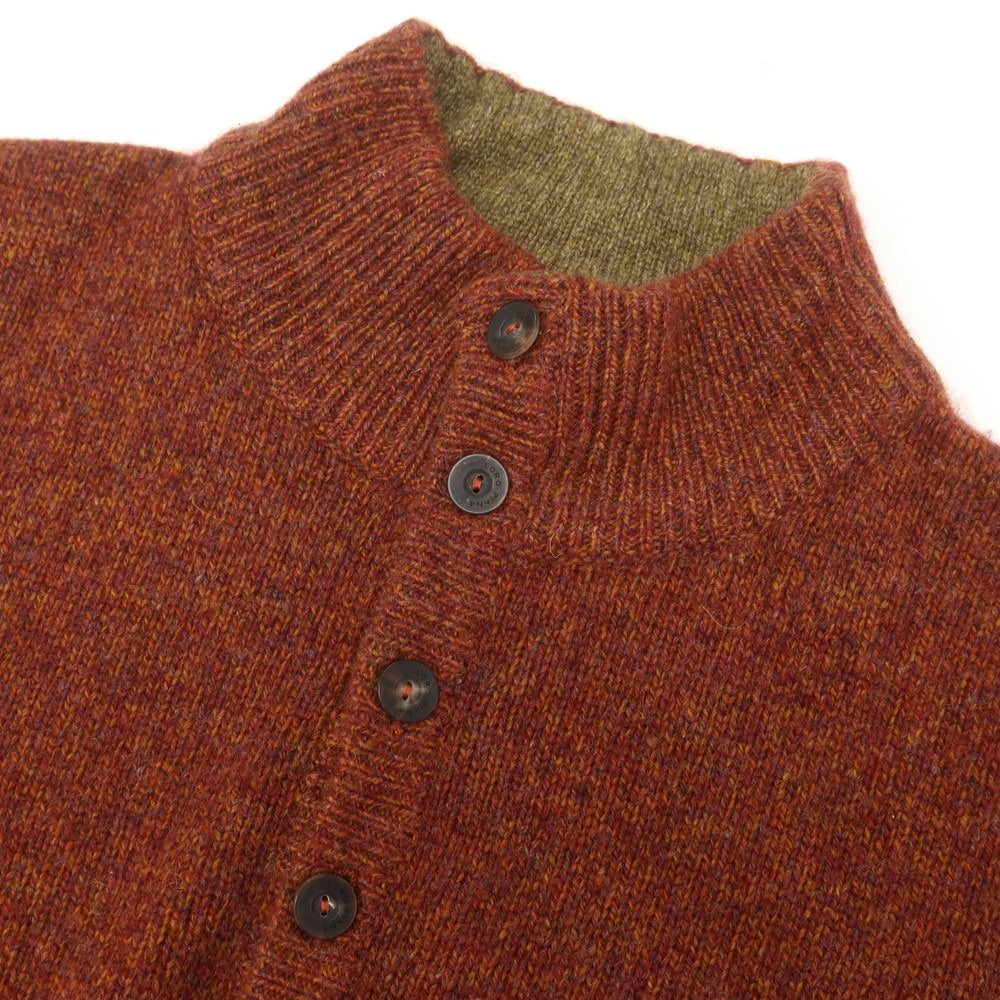 【中古】ロロピアーナ Loro Piana カシミヤ スランドカラー プルオーバーニット ワインレッドxオレンジ【 48 】【 状態ランクB 】【 メンズ 】