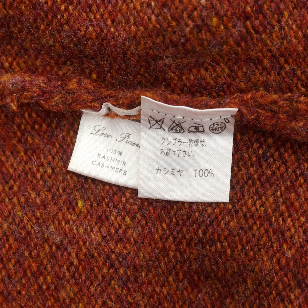 【中古】ロロピアーナ Loro Piana カシミヤ スランドカラー プルオーバーニット ワインレッドxオレンジ【 48 】【 状態ランクB 】【 メンズ 】