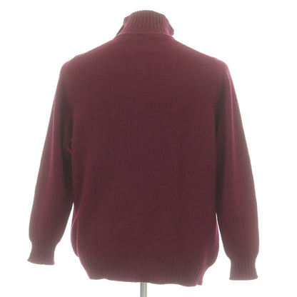 【中古】ロキャロン LOCHCARRON TIE YOUR TIE別注 ミドルゲージ カシミヤ カーディガン ワイン系【 44 】【 状態ランクB 】【 メンズ 】