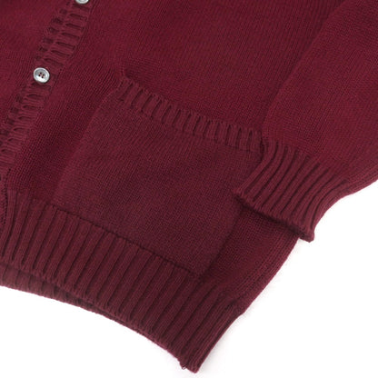 【中古】ロキャロン LOCHCARRON TIE YOUR TIE別注 ミドルゲージ カシミヤ カーディガン ワイン系【 44 】【 状態ランクB 】【 メンズ 】