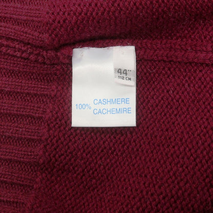 【中古】ロキャロン LOCHCARRON TIE YOUR TIE別注 ミドルゲージ カシミヤ カーディガン ワイン系【 44 】【 状態ランクB 】【 メンズ 】