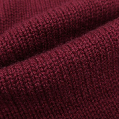 【中古】ロキャロン LOCHCARRON TIE YOUR TIE別注 ミドルゲージ カシミヤ カーディガン ワイン系【 44 】【 状態ランクB 】【 メンズ 】