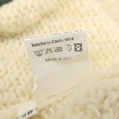 【中古】クルチアーニ CRUCIANI ウールアルパカカシミヤ スタンドカラー ダブルジップ カーディガン アイボリーxグリーン【 48 】【 状態ランクB 】【 メンズ 】