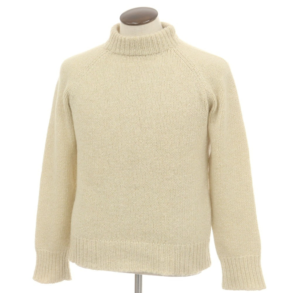【中古】クリスティアーノ フィッソーレ Cristiano Fissore カシミヤ モックネック プルオーバーニット アイボリーxイエロー系【 50 】【 状態ランクB 】【 メンズ 】