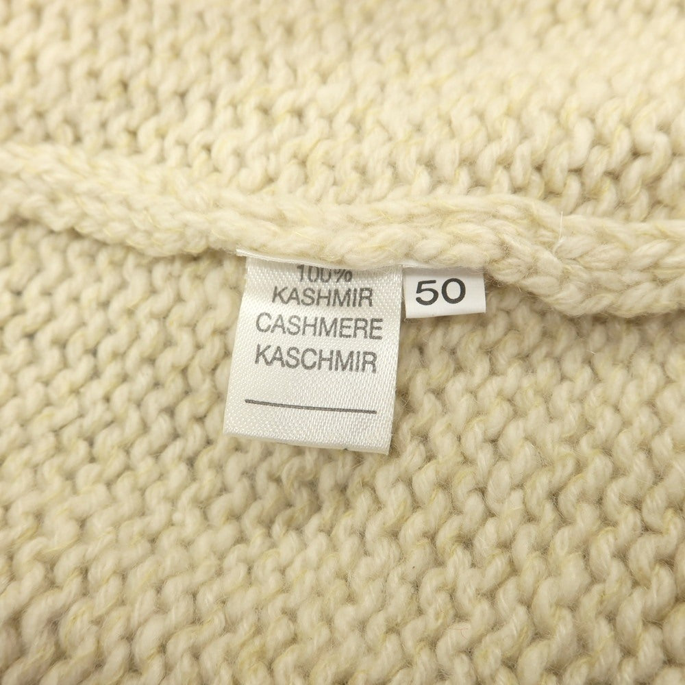 【中古】クリスティアーノ フィッソーレ Cristiano Fissore カシミヤ モックネック プルオーバーニット アイボリーxイエロー系【 50 】【 状態ランクB 】【 メンズ 】