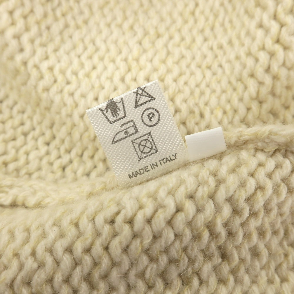 【中古】クリスティアーノ フィッソーレ Cristiano Fissore カシミヤ モックネック プルオーバーニット アイボリーxイエロー系【 50 】【 状態ランクB 】【 メンズ 】