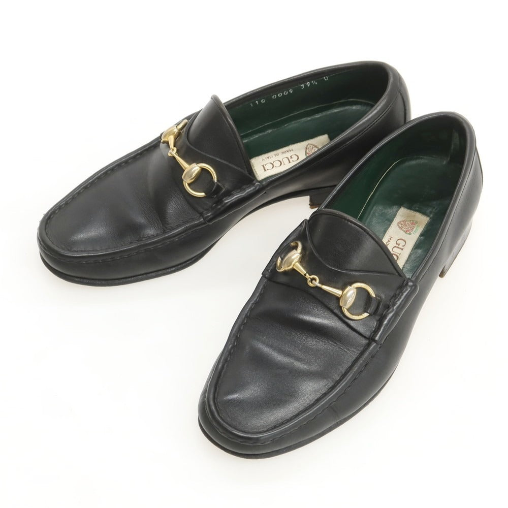 【中古】グッチ GUCCI モカシン ビットローファー ブラック【 39 1/2D 】【 状態ランクB 】【 メンズ 】