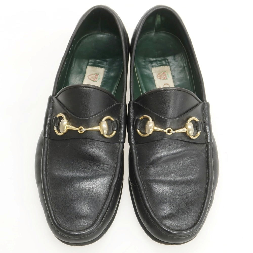 【中古】グッチ GUCCI モカシン ビットローファー ブラック【 39 1/2D 】【 状態ランクB 】【 メンズ 】