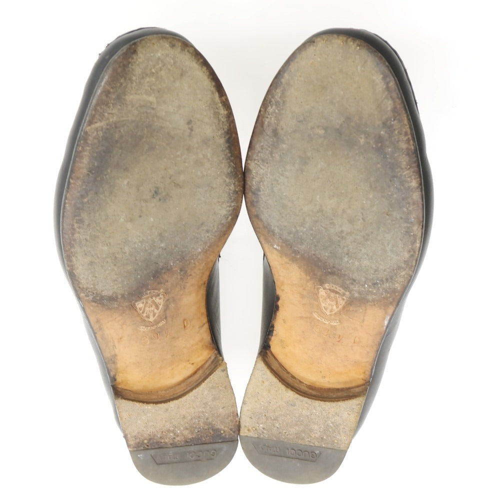 【中古】グッチ GUCCI モカシン ビットローファー ブラック【 39 1/2D 】【 状態ランクB 】【 メンズ 】