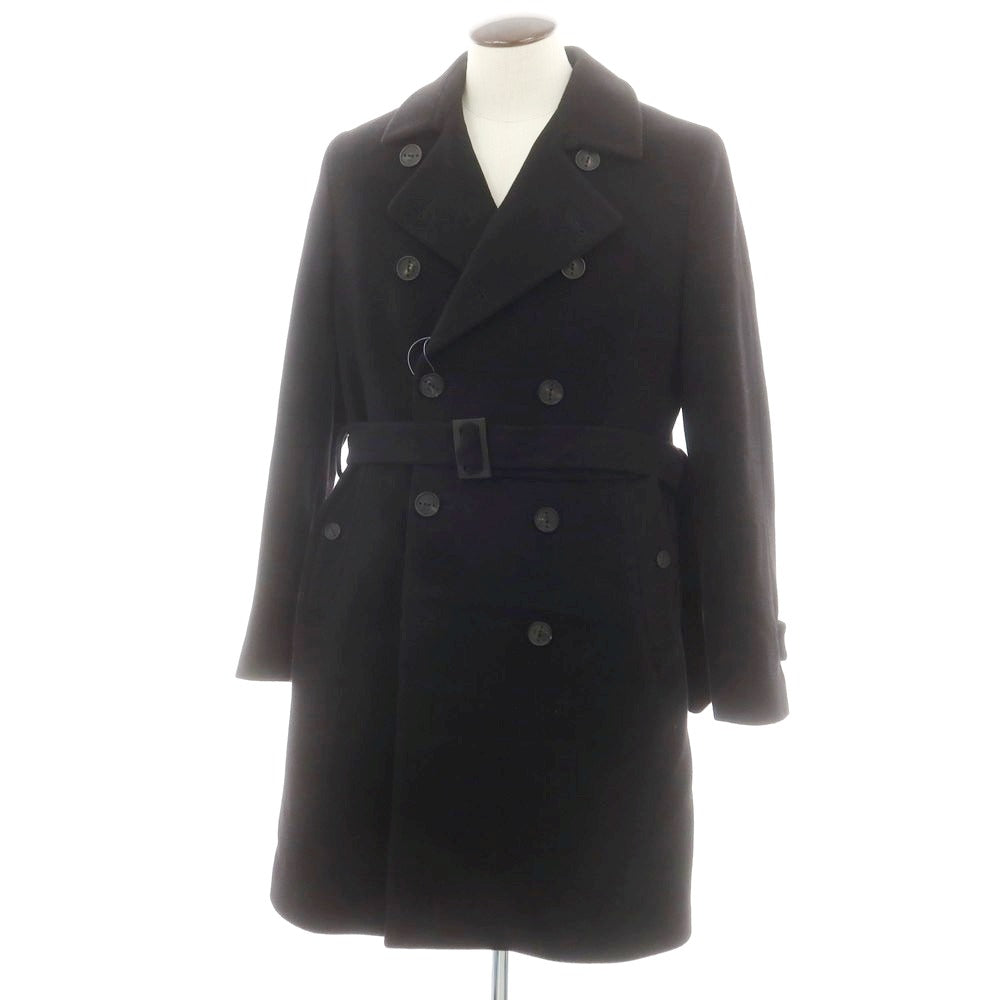 【中古】イーヴォ Hevo ウールナイロン ダブルブレストコート ブラック【 54 】【 状態ランクB 】【 メンズ 】