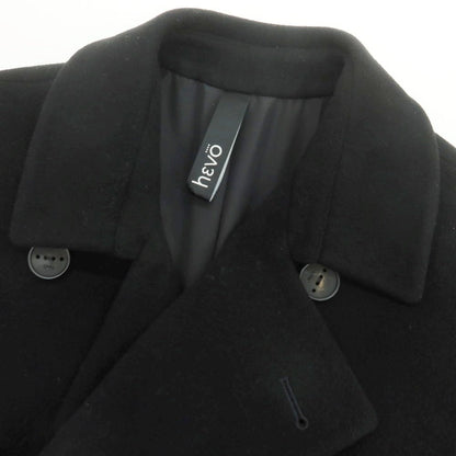 【中古】イーヴォ Hevo ウールナイロン ダブルブレストコート ブラック【 54 】【 状態ランクB 】【 メンズ 】