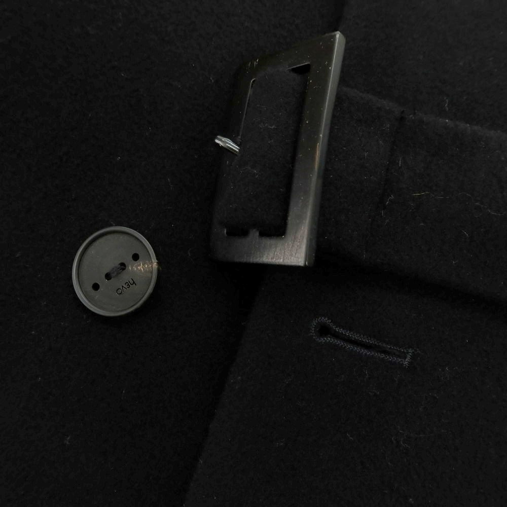 【中古】イーヴォ Hevo ウールナイロン ダブルブレストコート ブラック【 54 】【 状態ランクB 】【 メンズ 】