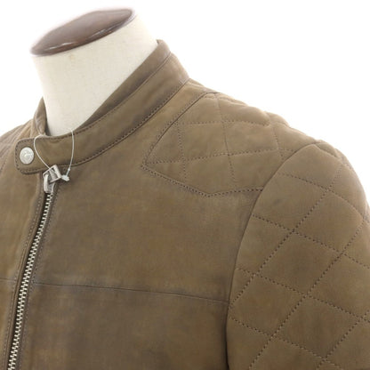 【中古】グースクラフト goosecraft ラムレザー シングルライダースジャケット オリーブカーキ系【 XL 】【 状態ランクC 】【 メンズ 】