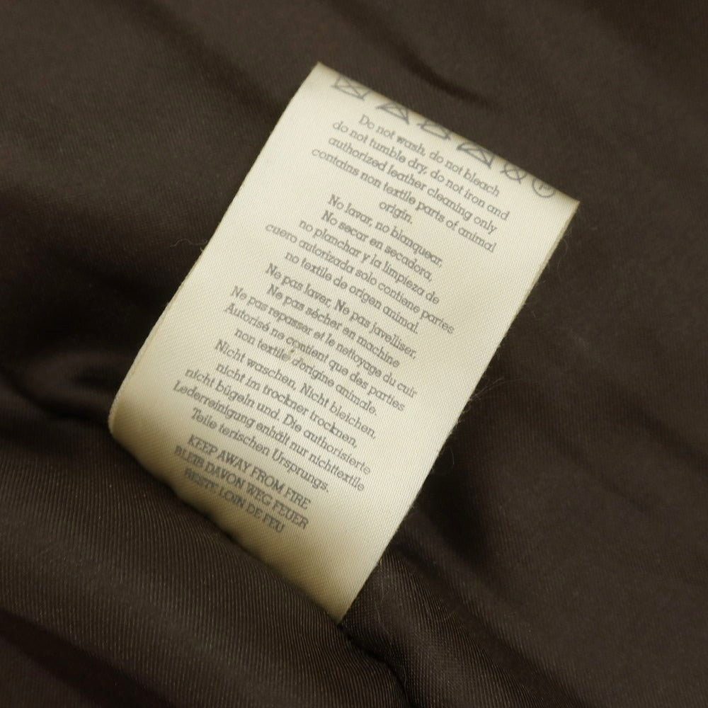 【中古】グースクラフト goosecraft ラムレザー シングルライダースジャケット オリーブカーキ系【 XL 】【 状態ランクC 】【 メンズ 】