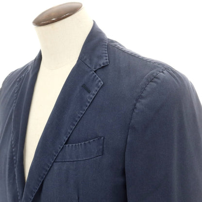 【中古】サンタニエッロ SANTANIELLO ウォッシュウール 2つボタンスーツ ネイビー【 52 】【 状態ランクD 】【 メンズ 】