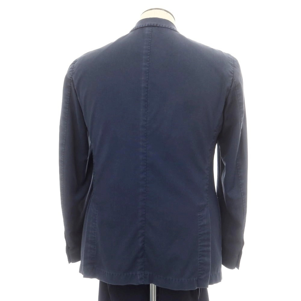 【中古】サンタニエッロ SANTANIELLO ウォッシュウール 2つボタンスーツ ネイビー【 52 】【 状態ランクD 】【 メンズ 】