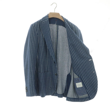 【中古】サルトリア ラトーレ SARTORIA LATORRE コットンリネンジャージー ストライプ ジャケット ネイビーxホワイト【 52 】【 状態ランクB 】【 メンズ 】