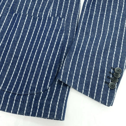 【中古】サルトリア ラトーレ SARTORIA LATORRE コットンリネンジャージー ストライプ ジャケット ネイビーxホワイト【 52 】【 状態ランクB 】【 メンズ 】